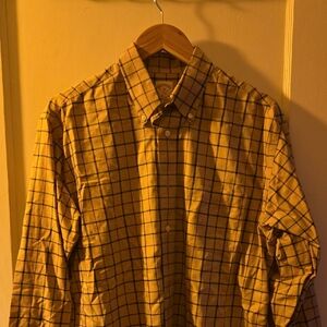 Brooks Brothers Tan Plaid Men's Shirt